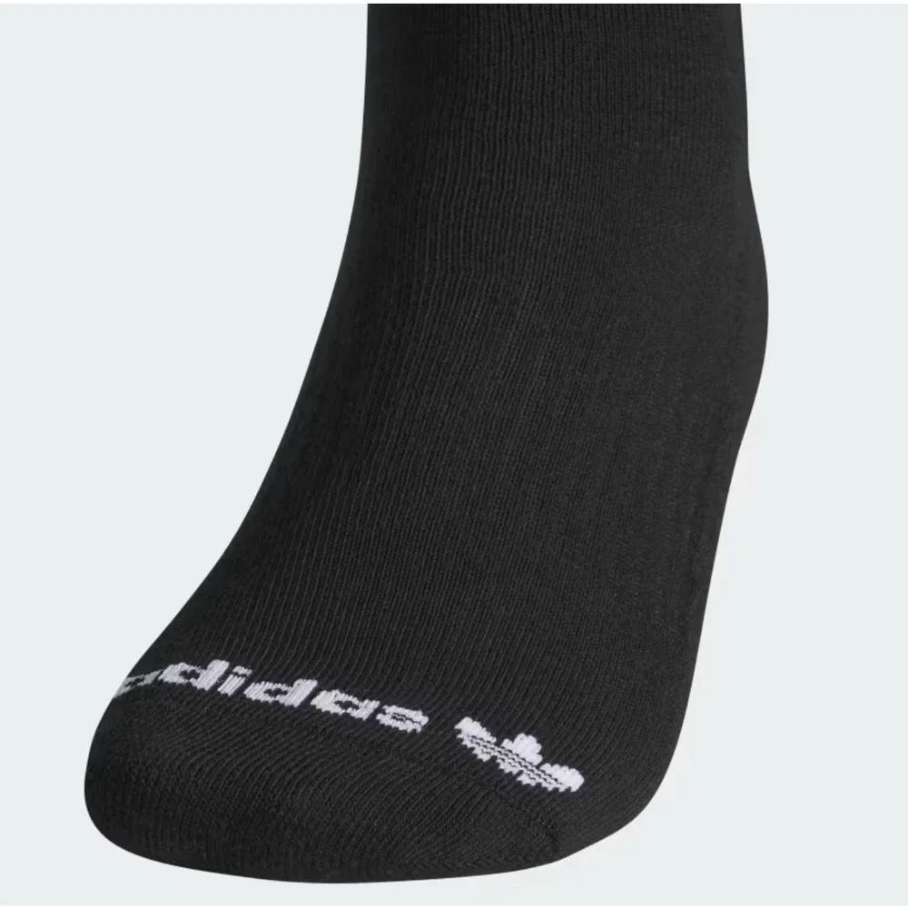 Adidas Originals 3 Pack Crew Socks Black Off‎ White Collegiate Green JJ7507C L